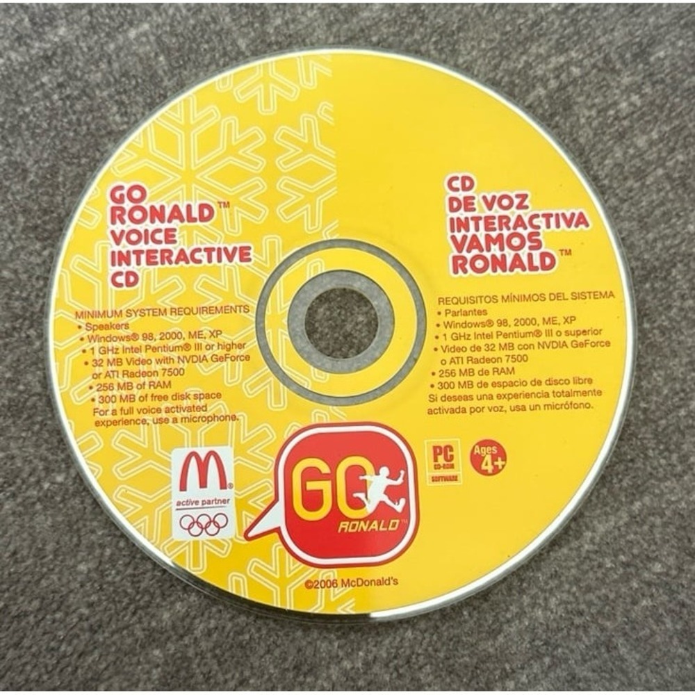 Go Ronald McDonald Voice Interactive CD ROM Game by McDonald's 2006